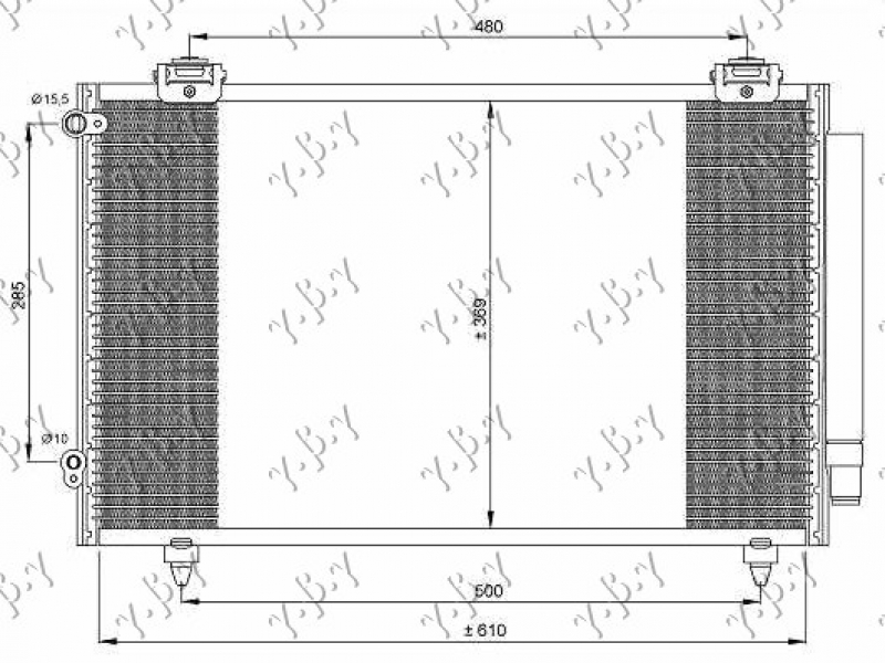 HLADNJAK KLIME BENZIN DIZEL (610x370x16)