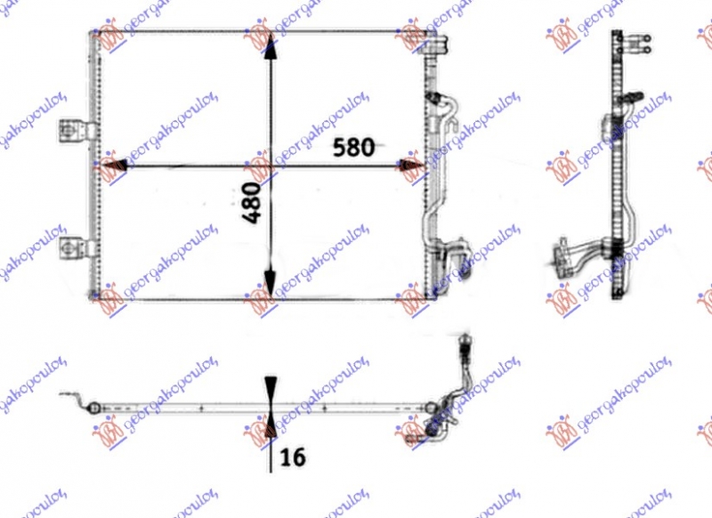 HLADNJAK KLIME BENZIN-DIZEL(58X48)
