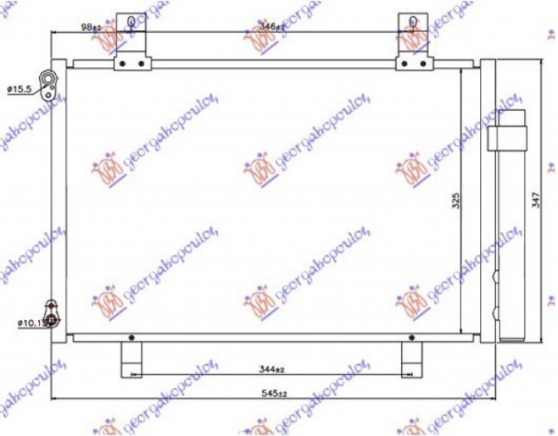 HLADNJAK KLIME BENZIN/DIZEL (500x335x16) (KOYO)