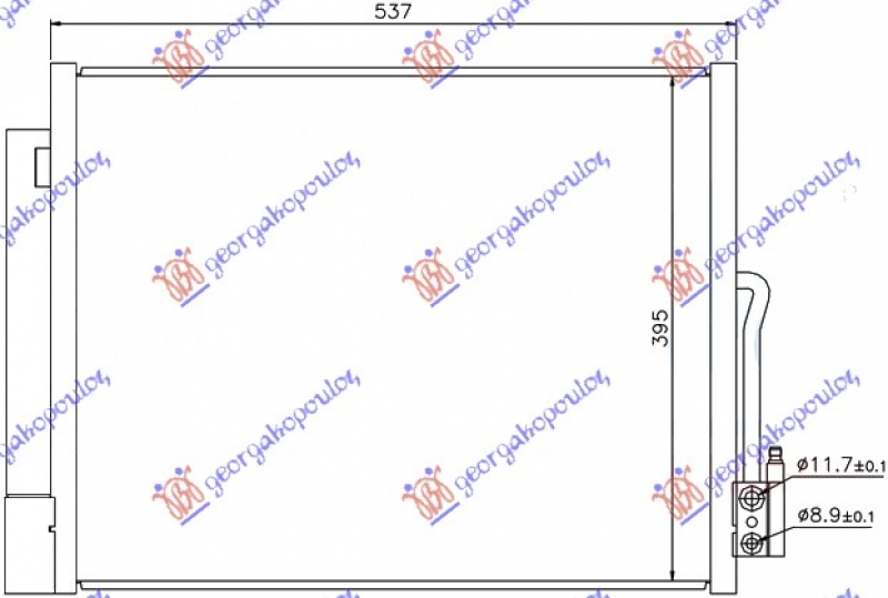 HLADNJAK KLIME BENZIN/DIZEL (500x410) (MARELLI)