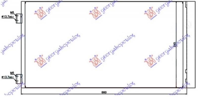 HLADNJAK KLIME BENZIN/DIZEL (625x330x12) (KOYO)
