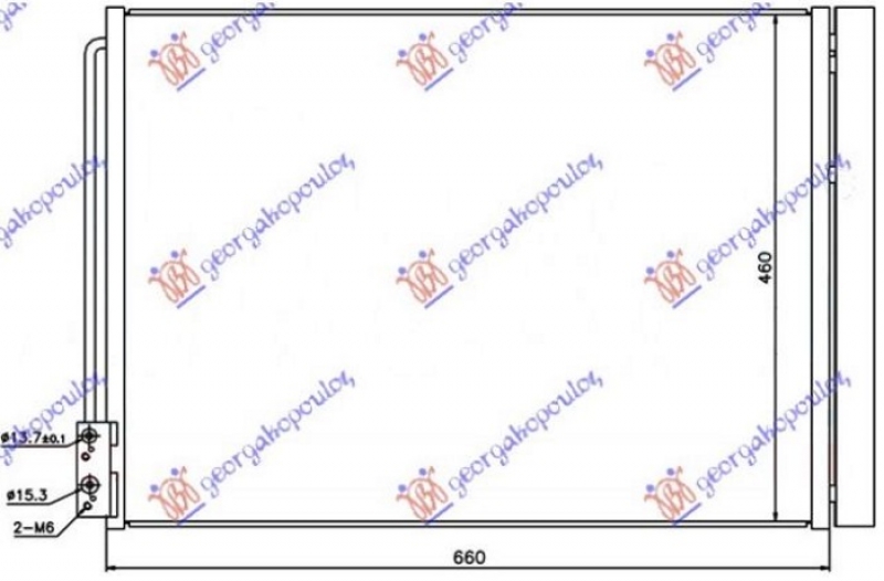 HLADNJAK KLIME BENZIN/DIZEL (&GT/F07) (625x470x16) BEHR TIP (KOYO)