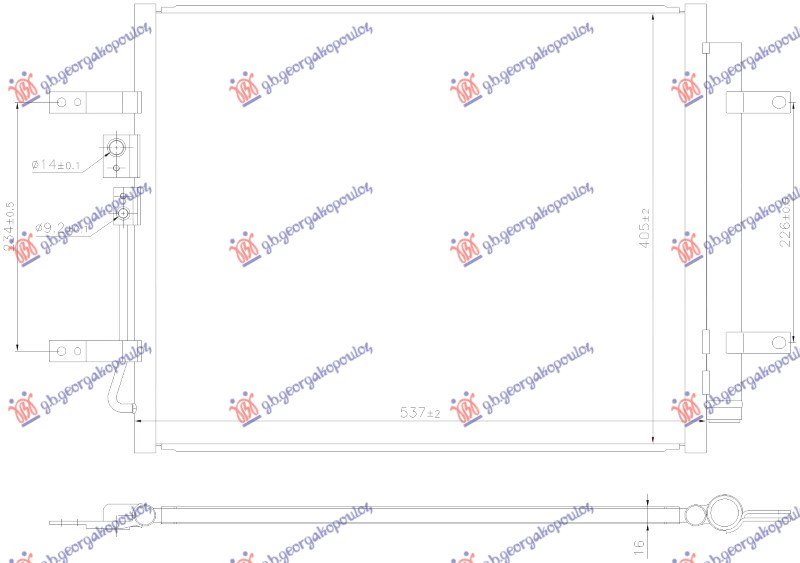 HLADNJAK KLIME ELEKTRICNI (498x404x16)