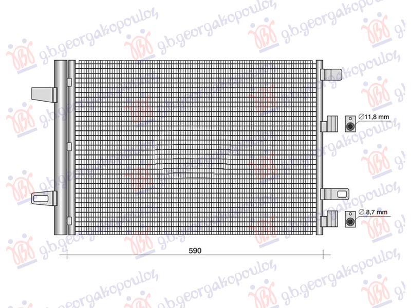 HLADNJAK KLIME SVI MODELI BENZIN/DIZEL (570x430x12) (NRF)