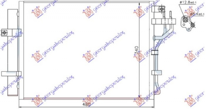HLADNJAK KLIME ZA SVE MODELSE BENZIN (440x340x16) (NRF)