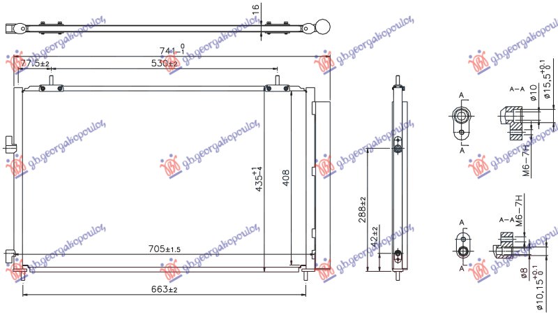 HLADNJAK KLIME ZA SVE MODELSE BENZIN/DIZEL (665x415x16) (KOYO)