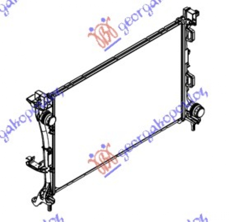 HLADNJAK MOTORA 0.9/1.4 TURBO - 1.3 JTD (620x396x26) (NRF)
