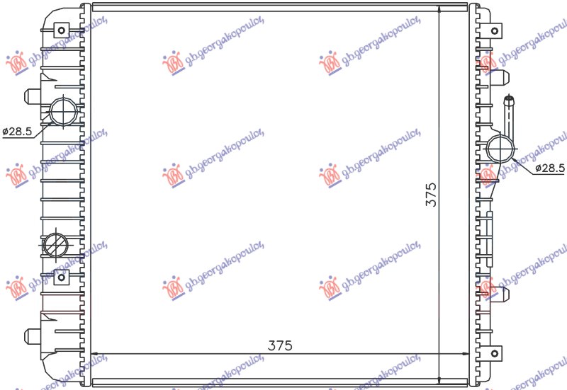 HLADNJAK MOTORA 1.0/1.2 (37.5x38) (MADJARSKA) (ZATVOREN SISTEM) (NRF)