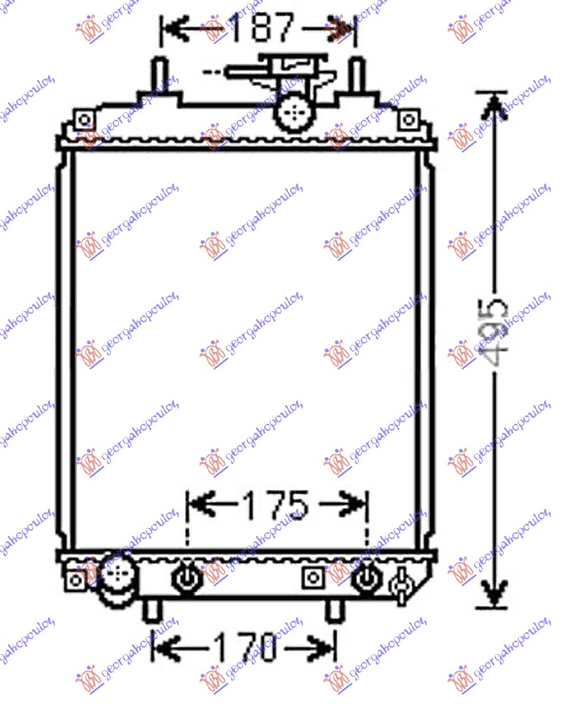 HLADNJAK MOTORA 1.0/1.3/1.5 BENZIN (MAN/AUTO) (400x310) (KOYO)