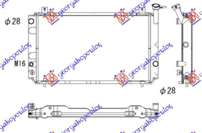 HLADNJAK MOTORA 1.0/1.3/1.5/1.6CC (59x34.8)