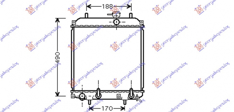 HLADNJAK MOTORA 1.0i 12V (MAN/AUTO) (40x31.7x16) (NRF)