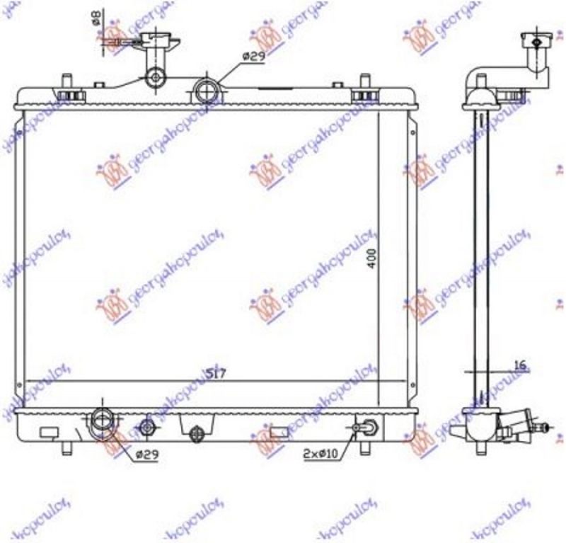HLADNJAK MOTORA 1.2 BENZIN (AUTO) (40X54X16) (JAPAN) (KOYO)