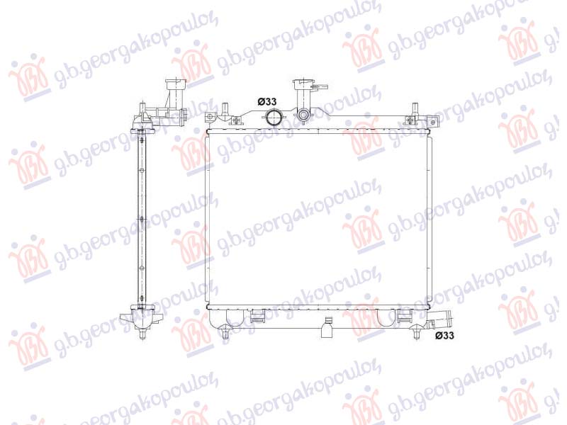 HLADNJAK MOTORA 1.2 BENZIN (MAN) (445x350) (NRF)
