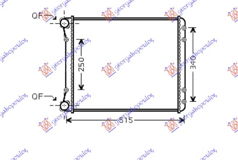 HLADNJAK MOTORA 1.2/1.4/1.6 16V FSI/TDI (46.8x39.5) (NRF)