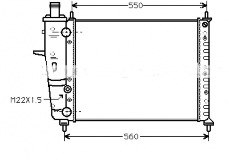 HLADNJAK MOTORA 1.2/1.4/1.6 (-AC) SA POSUDOM (48x41.5) (NRF)