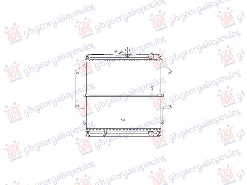 HLADNJAK MOTORA 1.3 BENZIN (360x390) (NRF)