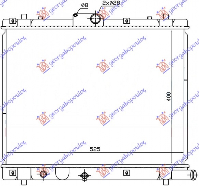 HLADNJAK MOTORA 1.3 DDiS (40x54.4x27)