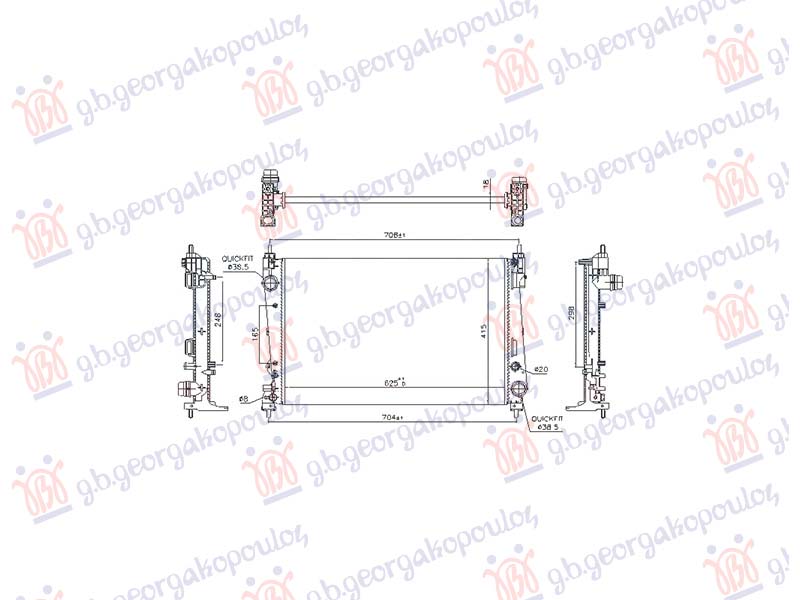 HLADNJAK MOTORA 1.3/1.4 BENZIN/DIZEL MAN/AUTO (618x398) (MARELLI)