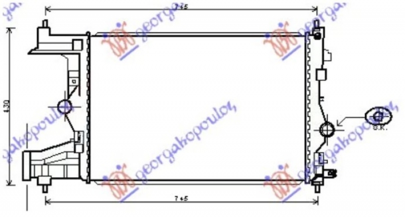 HLADNJAK MOTORA 1.3/1.7 DIZEL (58x39.5) (KOYO)