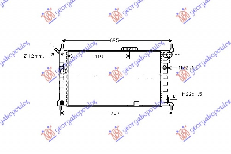 HLADNJAK MOTORA 1.4-1.6 A/C (59x36.5)