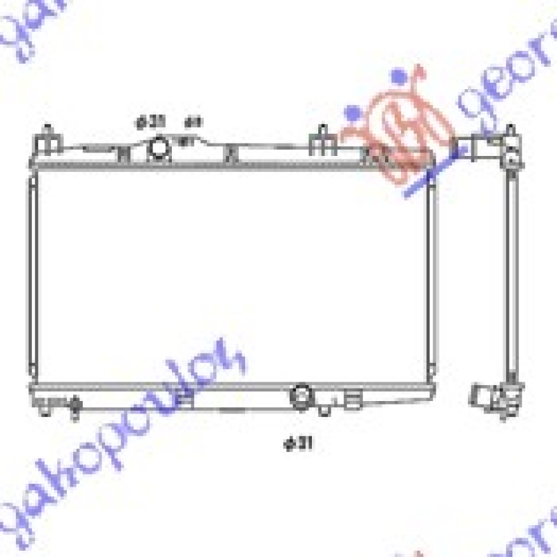 HLADNJAK MOTORA 1.4 D4D (+/-AC) (35x64x16) (KOYO)