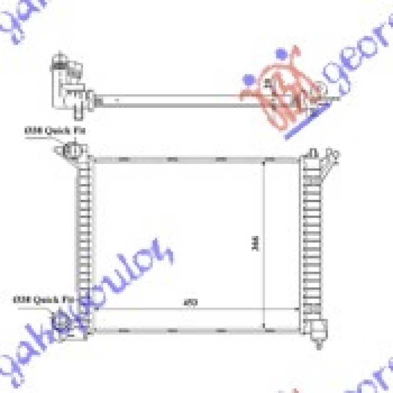 HLADNJAK MOTORA 1.4 DIZEL T.D (455x366x24) (NRF)