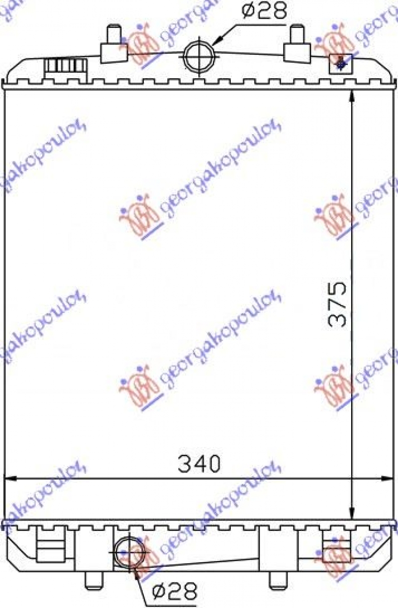 HLADNJAK MOTORA 1.4 HDi (374x326x16) (VALEO)