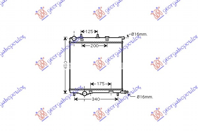 HLADNJAK MOTORA 1.4/1.6cc (38x40) (NRF)
