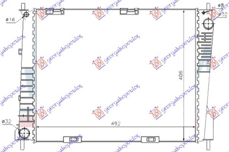 HLADNJAK MOTORA 1.5 DIZEL (+AC) (494x415x23) UK (NRF)