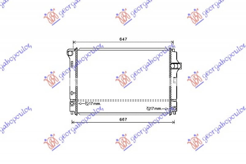 HLADNJAK MOTORA 1.5 HIBRID (54/55KW) (600x400x16) (NRF)