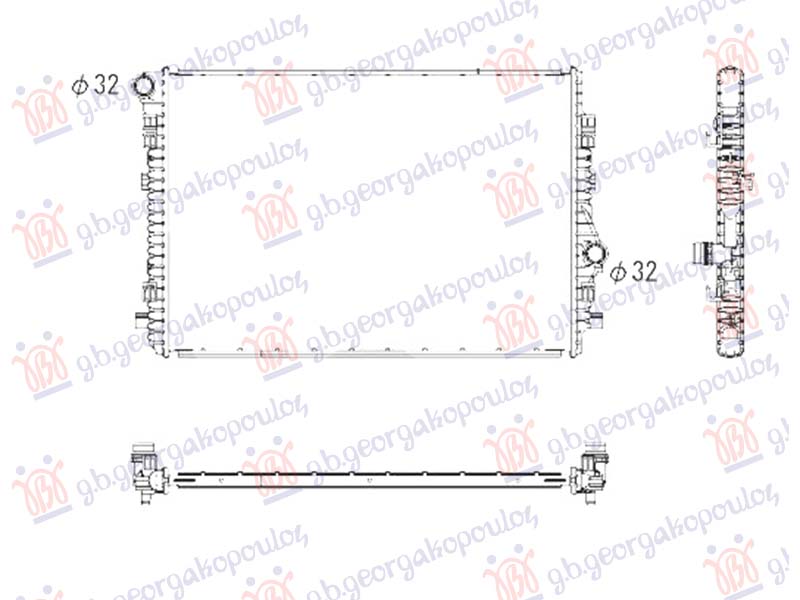 HLADNJAK MOTORA 1.5 TSI BENZIN (CEV DIJAGONALNO) (650x465) (NRF)