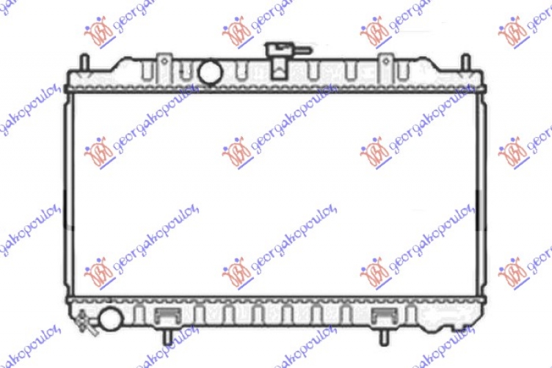 HLADNJAK MOTORA 1.5/1.8 (360x690) (JAPAN) (GORNJI OTVORI NOSACA VENTILATORA 400mm) (KOYO)