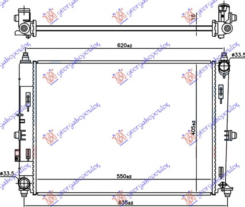 HLADNJAK MOTORA 1.5/2.0 BENZIN (MAN) (550x400x16)