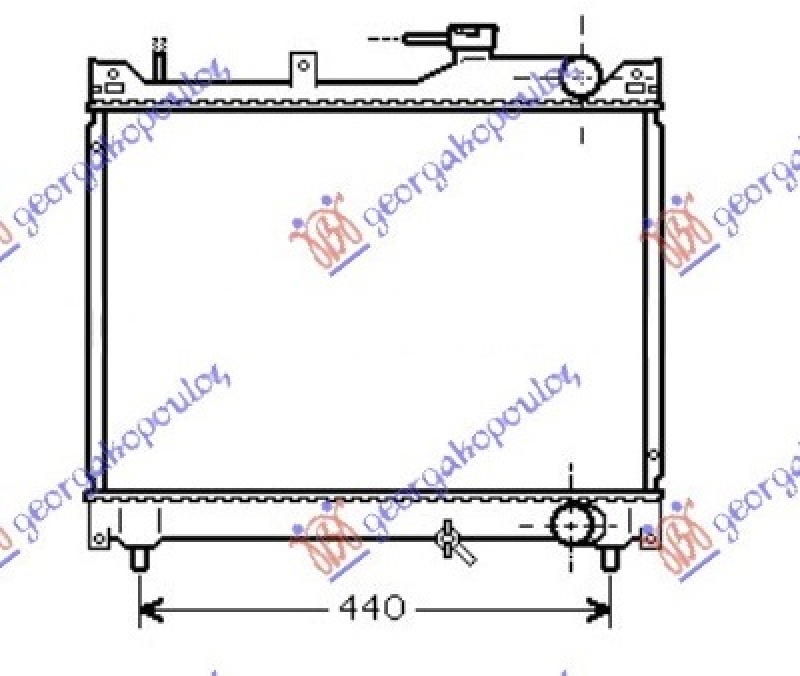 HLADNJAK MOTORA 1.6 BENZIN (425x525) (NRF)