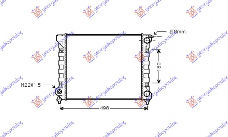 HLADNJAK MOTORA 1.6 BENZIN (430x320) (NRF)