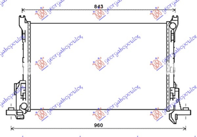 HLADNJAK MOTORA 1.6 CDTi DIZEL (MAN) (+AC) (750x470x26) (VALEO)