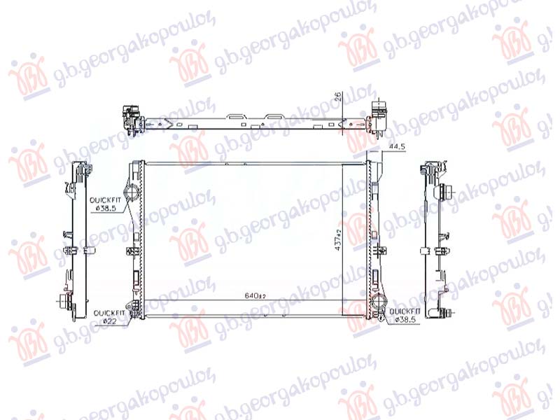 HLADNJAK MOTORA 1.6 DIZEL (MAN/AUTO) (640x448) (NISSENS)
