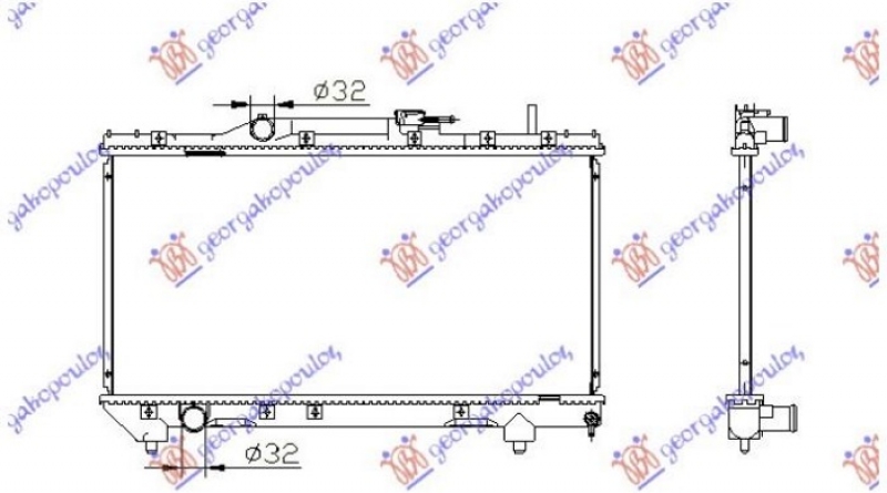 HLADNJAK MOTORA 1.6/1.8CC 16V (32.5x66) (KOYO)