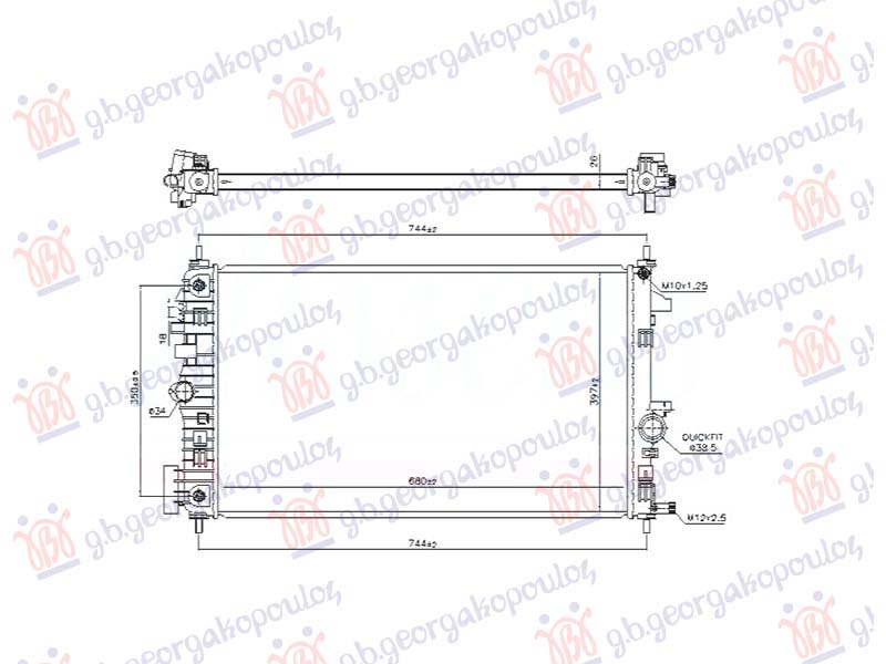 HLADNJAK MOTORA 1.6/2.0 DIZEL (AUTO) (OTOVR ZA SENZOR) (680x398) (VALEO)