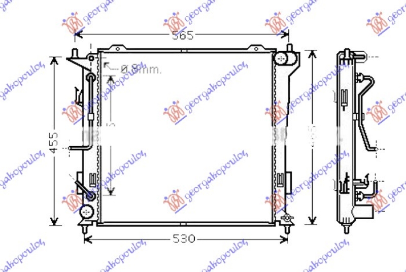 HLADNJAK MOTORA 1.6DIZ AUTO (450x450x26)