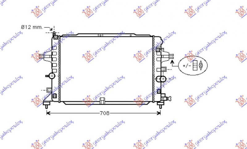 HLADNJAK MOTORA 1.6i 16V TURBO (+/-AC) (60x37) (NRF)