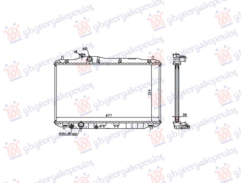 HLADNJAK MOTORA 1.8 DIZEL (+/-AC) (670x375) (NRF)