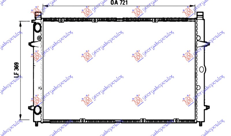 HLADNJAK MOTORA 1.8/2.0/2.5/2.8 BENZIN - 1.9/2.4 D/TD 2.5 TDI DIZEL (720x360x32) (NRF)