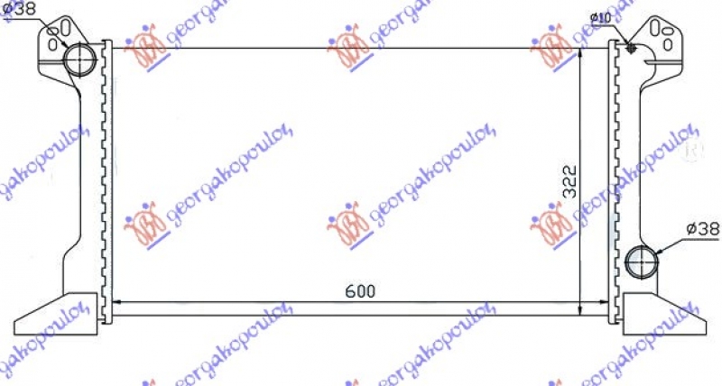 HLADNJAK MOTORA 2.0 BENZIN - 2.5 DIZEL (600x335) (NRF)