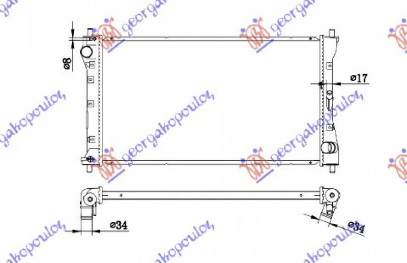HLADNJAK MOTORA 2.0 DDiS DIZEL (MAN) (675x370x26) (VALEO)