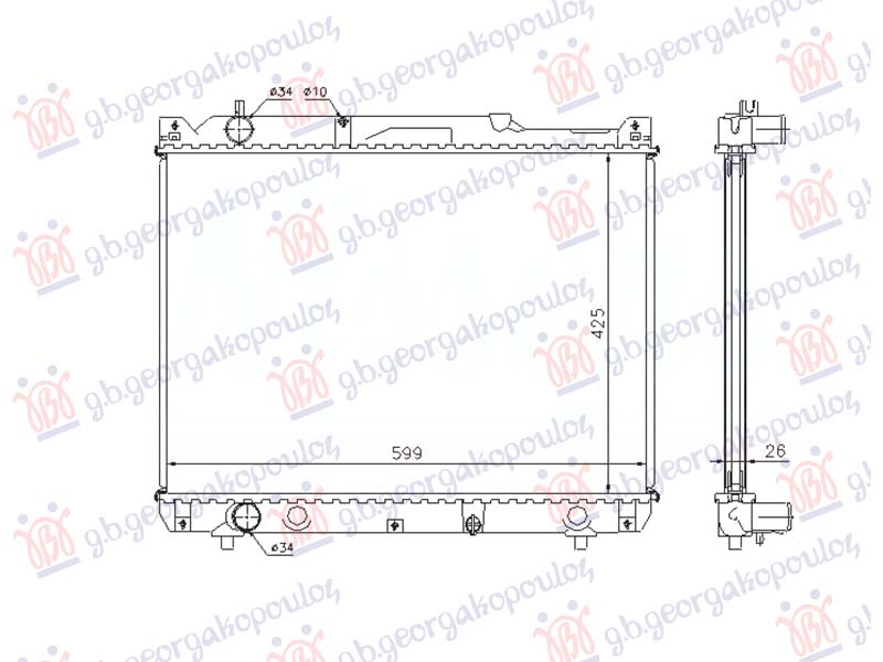 HLADNJAK MOTORA 2.0 DIZEL HDi (420x590) (NRF)
