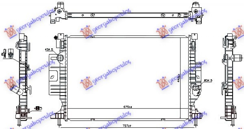 HLADNJAK MOTORA 2.0 ECOBOOST BENZIN - 2.0 TDCI DIZEL (MANUELNI) (670x448) (NRF)