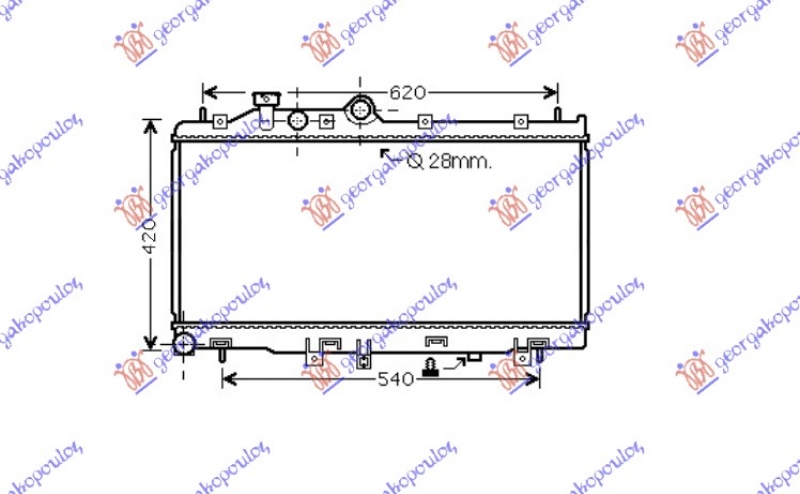 HLADNJAK MOTORA 2.0 T.D (34x68.5x25) (NRF)