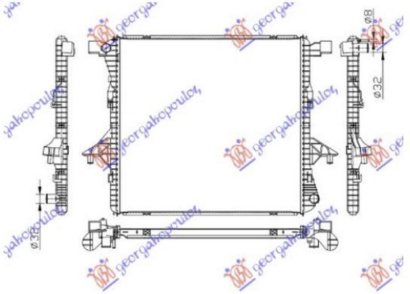 HLADNJAK MOTORA 2.0 TSI 2.0 TDI (61.7x58.4x26) (KOYO)