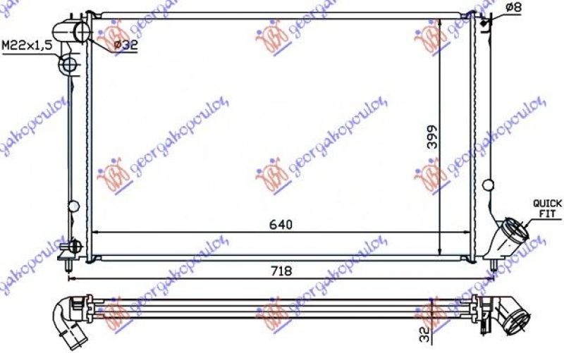 HLADNJAK MOTORA 2.01-16V+A/C (64x40)MAN